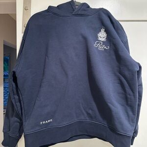 Frame Ritz Do Not Disturb Denim Navy Blue Hoodie